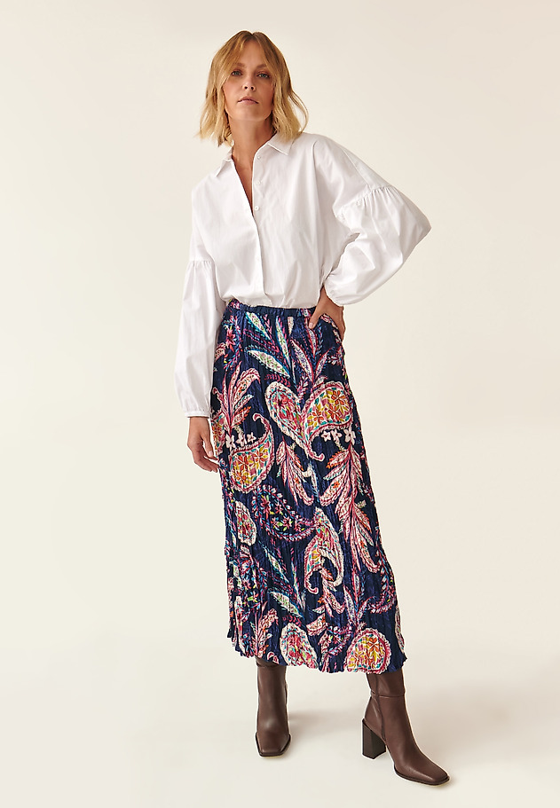LADIES' MAXI CREASED SKIRT CRINCLA LADIES' MAXI CREASED SKIRT CRINCLA MULTIKOLOR 1