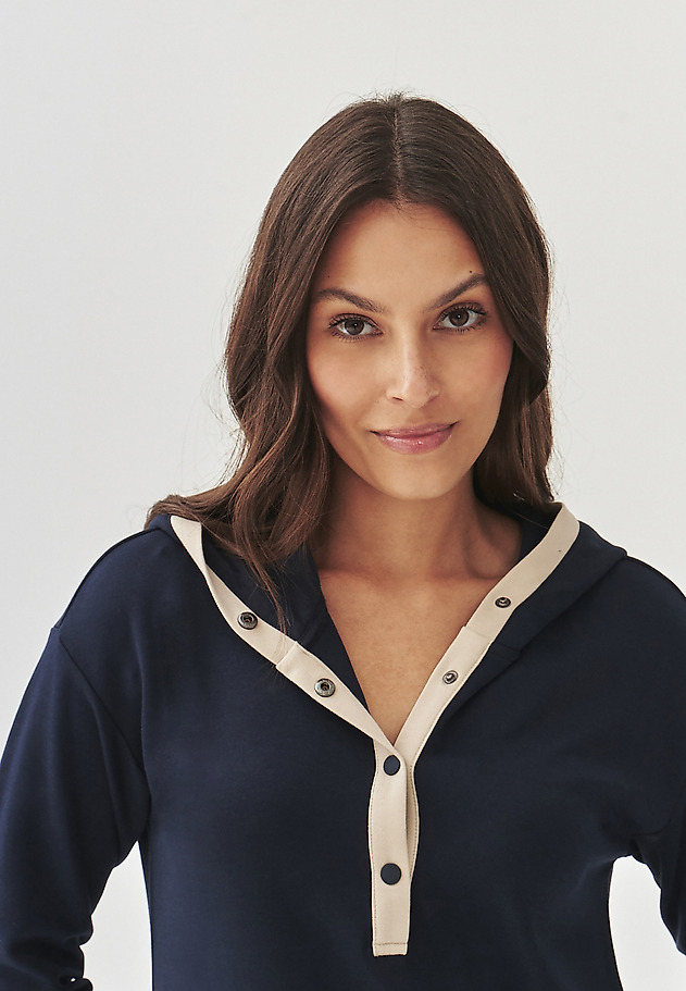 LADIES' KNITTED DRESS WITH A STRAIGHT CUT - JADE LADIES' KNITTED DRESS WITH A STRAIGHT CUT - JADE NAVY BLUE 5
