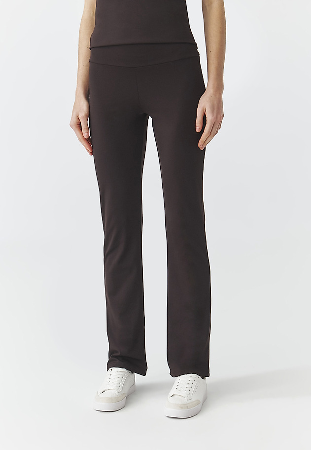 LADIES' KNITTED FLARE TROUSERS — OLIS LADIES' KNITTED FLARE TROUSERS — OLIS BRĄZOWY 3