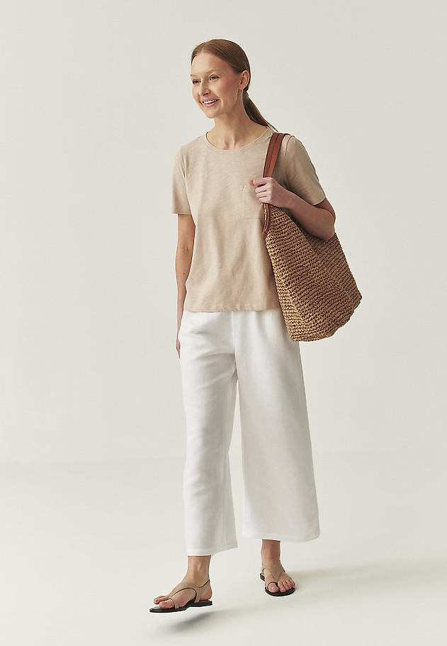 WIDE LEG TROUSERS - PULIO WIDE LEG TROUSERS - PULIO BIAŁY 1