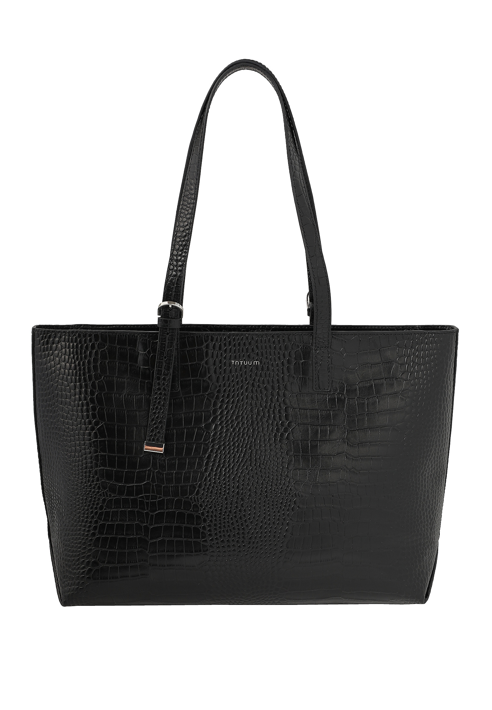 SKÓRZANA TORBA SHOPPER Z KOSMETYCZKĄ - MAHOGANY SKÓRZANA TORBA SHOPPER Z KOSMETYCZKĄ - MAHOGANY CZARNY 115070