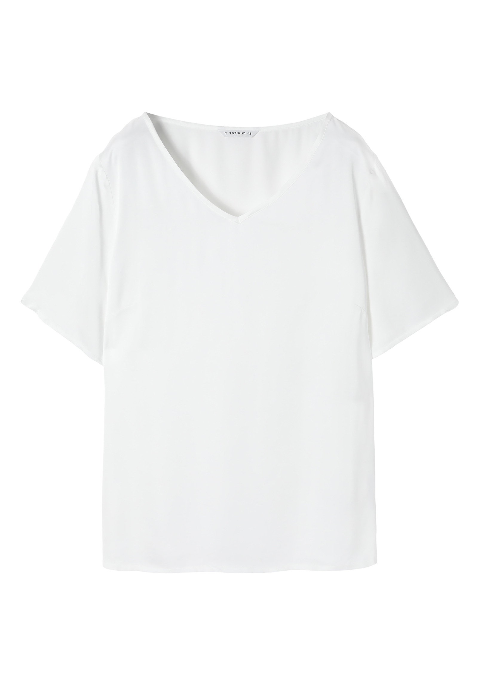 SATYNOWA BLUZKA DAMSKA Z KRÓTKIM RĘKAWEM - MEKONGA SATYNOWA BLUZKA DAMSKA Z KRÓTKIM RĘKAWEM - MEKONGA ECRU 98958