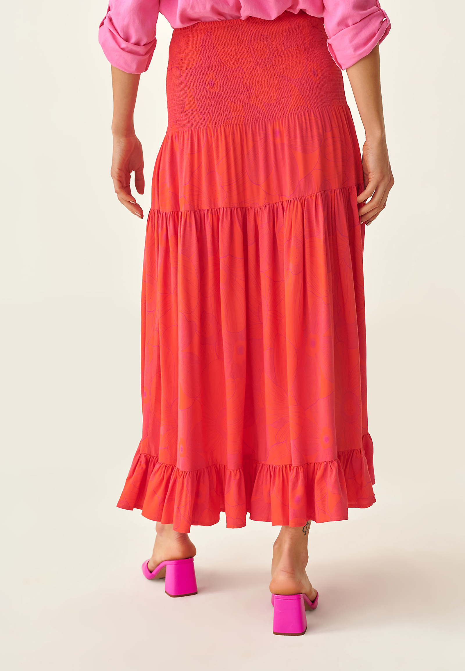 SPÓDNICA MAXI EFIA 5 SPÓDNICA MAXI EFIA 5 POMARAŃCZOWY 93567