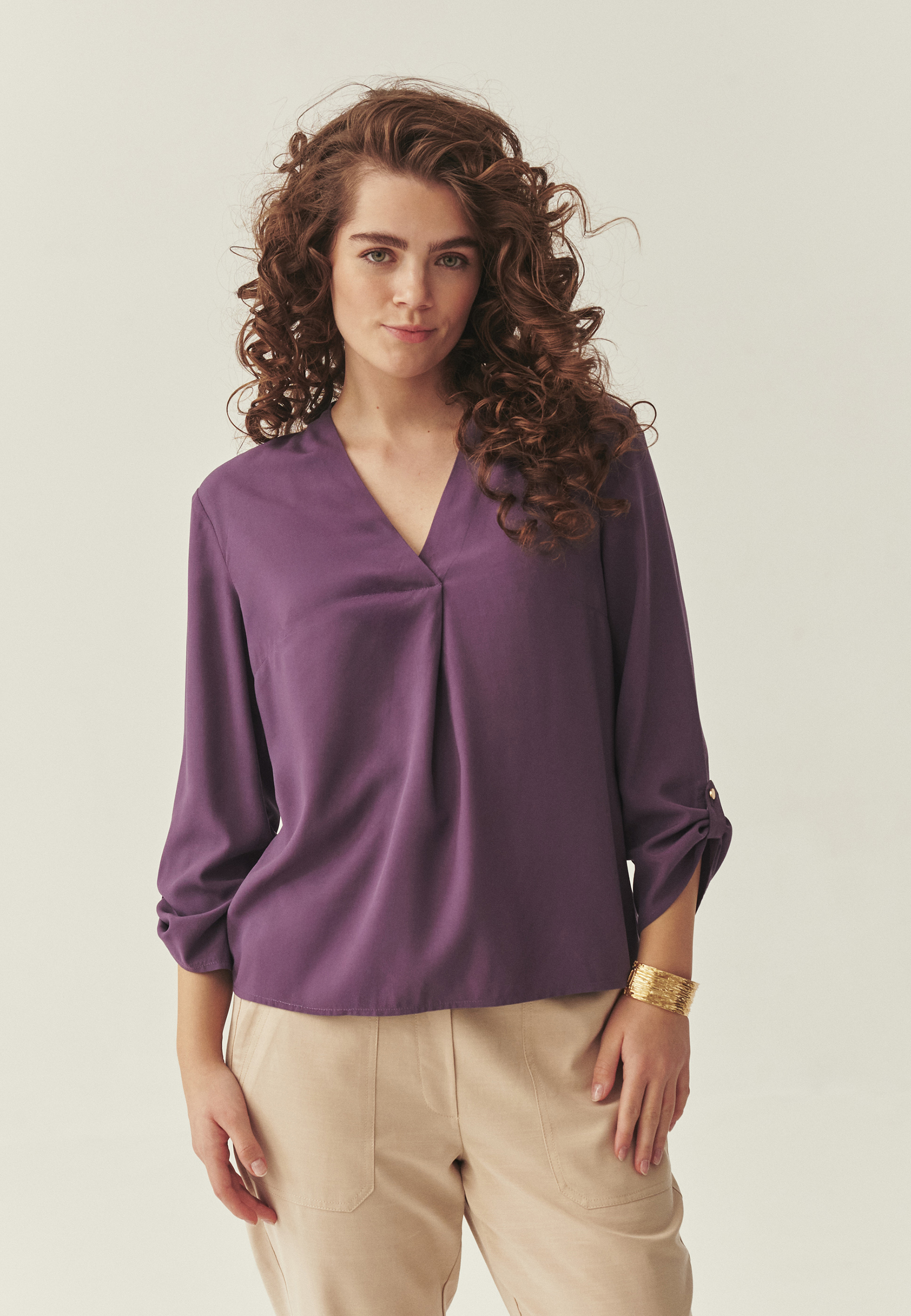 KLASYCZNA BLUZKA Z WISKOZY LENZING™ ECOVERO™ - ELMI