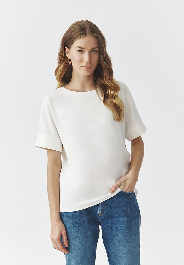 BLUZA ŠKATLASTEGA KROJA - BOW BLUZA ŠKATLASTEGA KROJA - BOW ECRU 4