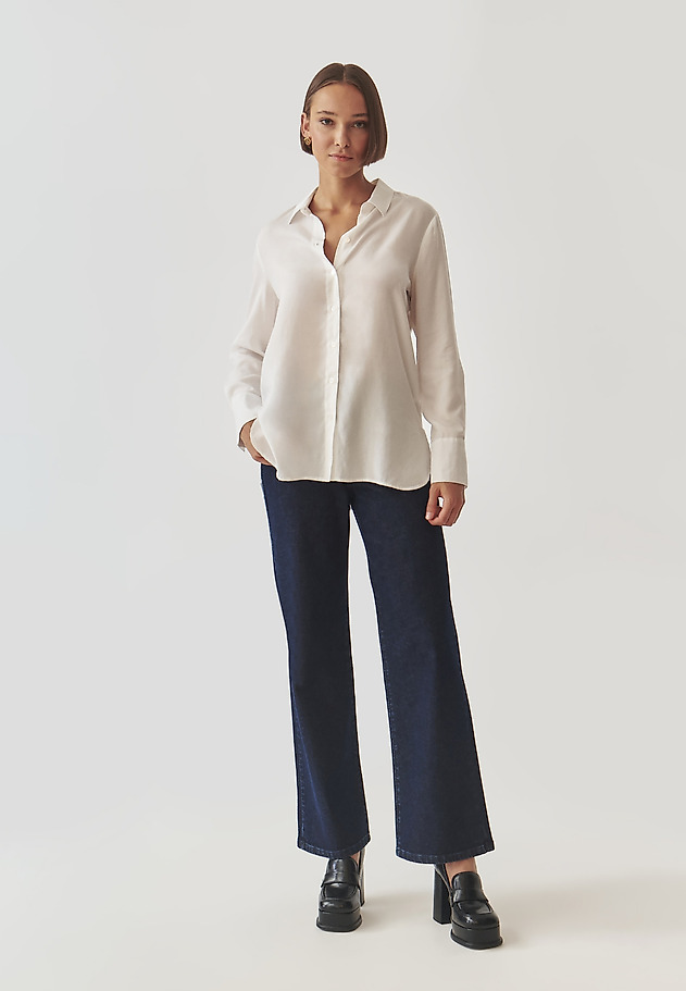 LADIES' FABRIC SHIRT WITH COLLAR - PRECJONA 1 LADIES' FABRIC SHIRT WITH COLLAR - PRECJONA 1 ECRU 2