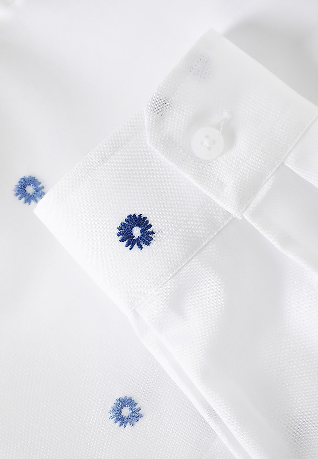 COTTON SHIRT WITH FLORAL EMBROIDERY — EDNA COTTON SHIRT WITH FLORAL EMBROIDERY — EDNA BIAŁY 7