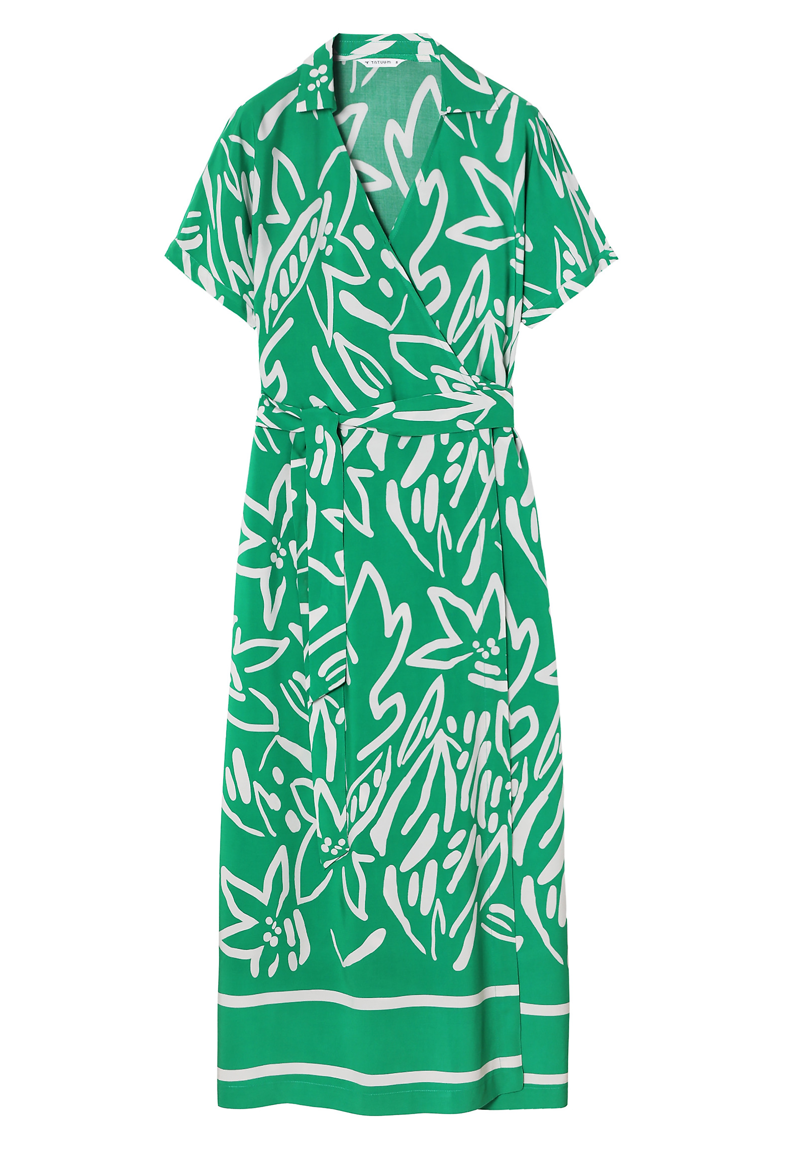 ROCHIE PARTE PESTE PARTE, CU MODEL, DIN ȚESĂTURĂ DE VISCOZĂ - ZERWI ROCHIE PARTE PESTE PARTE, CU MODEL, DIN ȚESĂTURĂ DE VISCOZĂ - ZERWI MULTICOLOR 96100