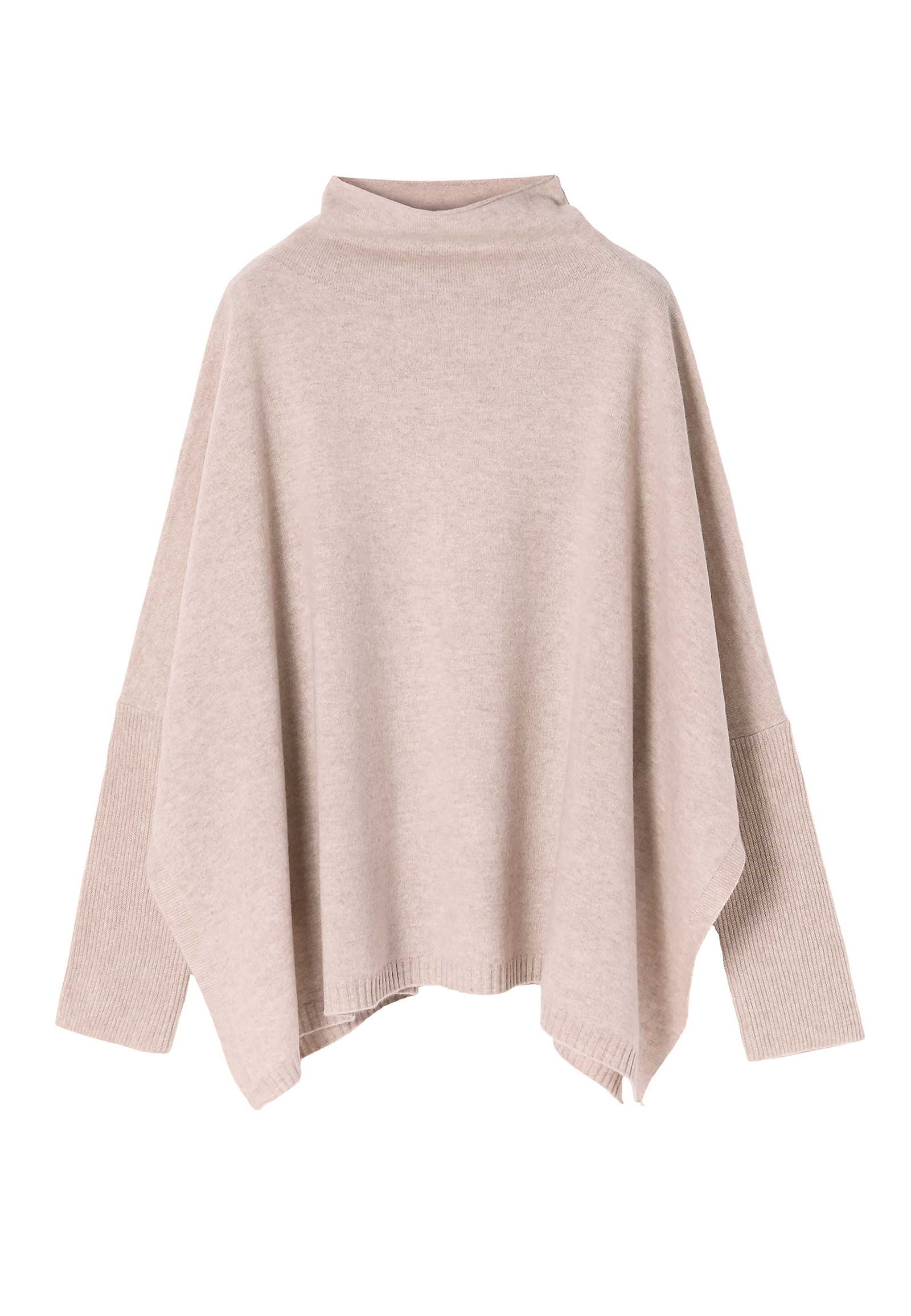 LADIES' WOOLEN PONCHO-SWEATER PONKOLO LADIES' WOOLEN PONCHO-SWEATER PONKOLO BEIGE 84676
