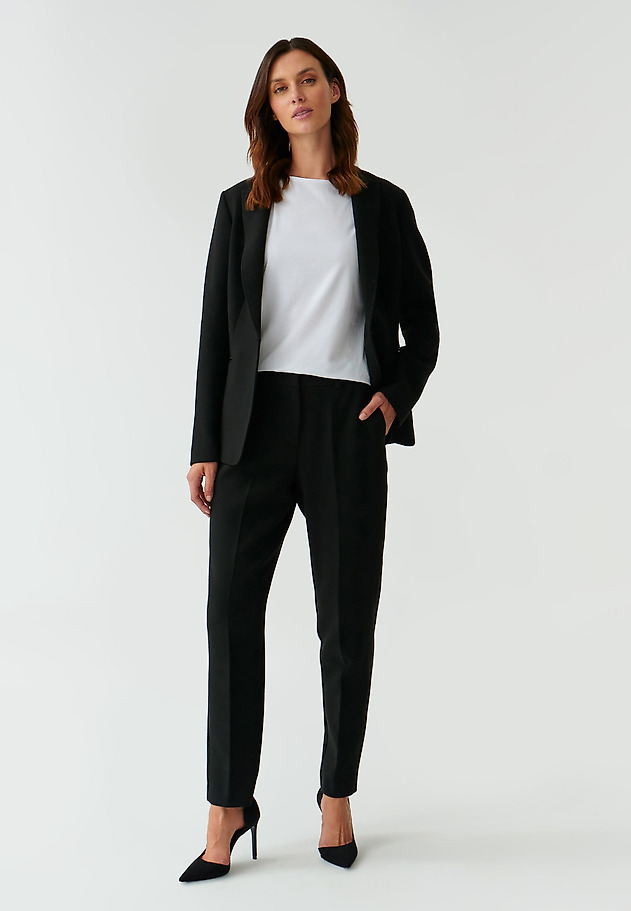 ELEGANT LADIES’ TROUSERS WITH CUFFS AMEFI 1 ELEGANT LADIES’ TROUSERS WITH CUFFS AMEFI 1 CZARNY 1