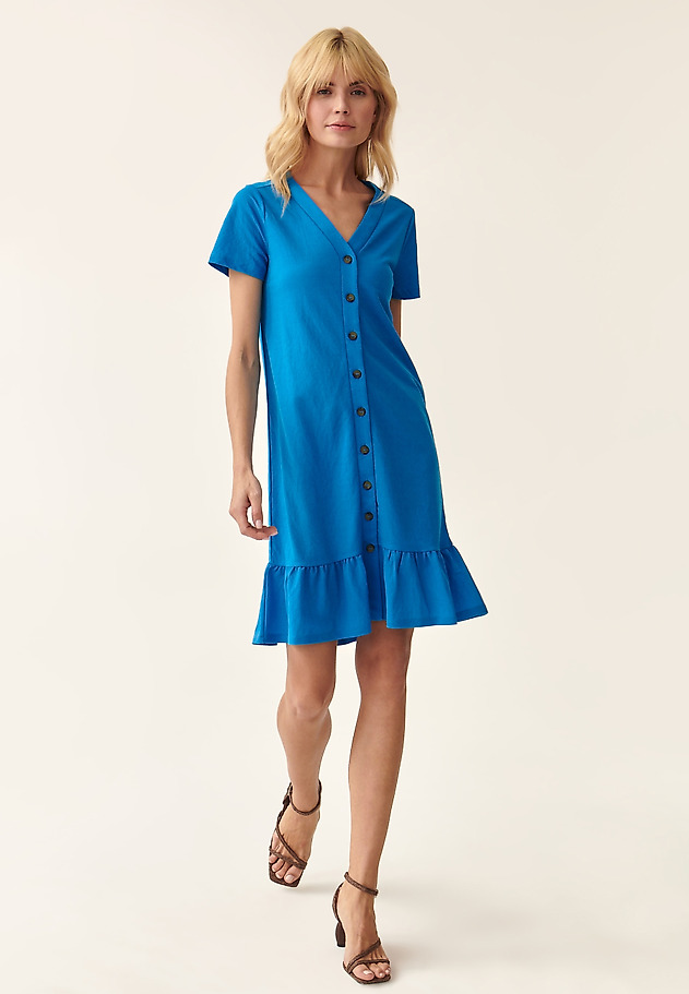 MINI RUFFLE DRESS APIANA MINI RUFFLE DRESS APIANA NIEBIESKI 1