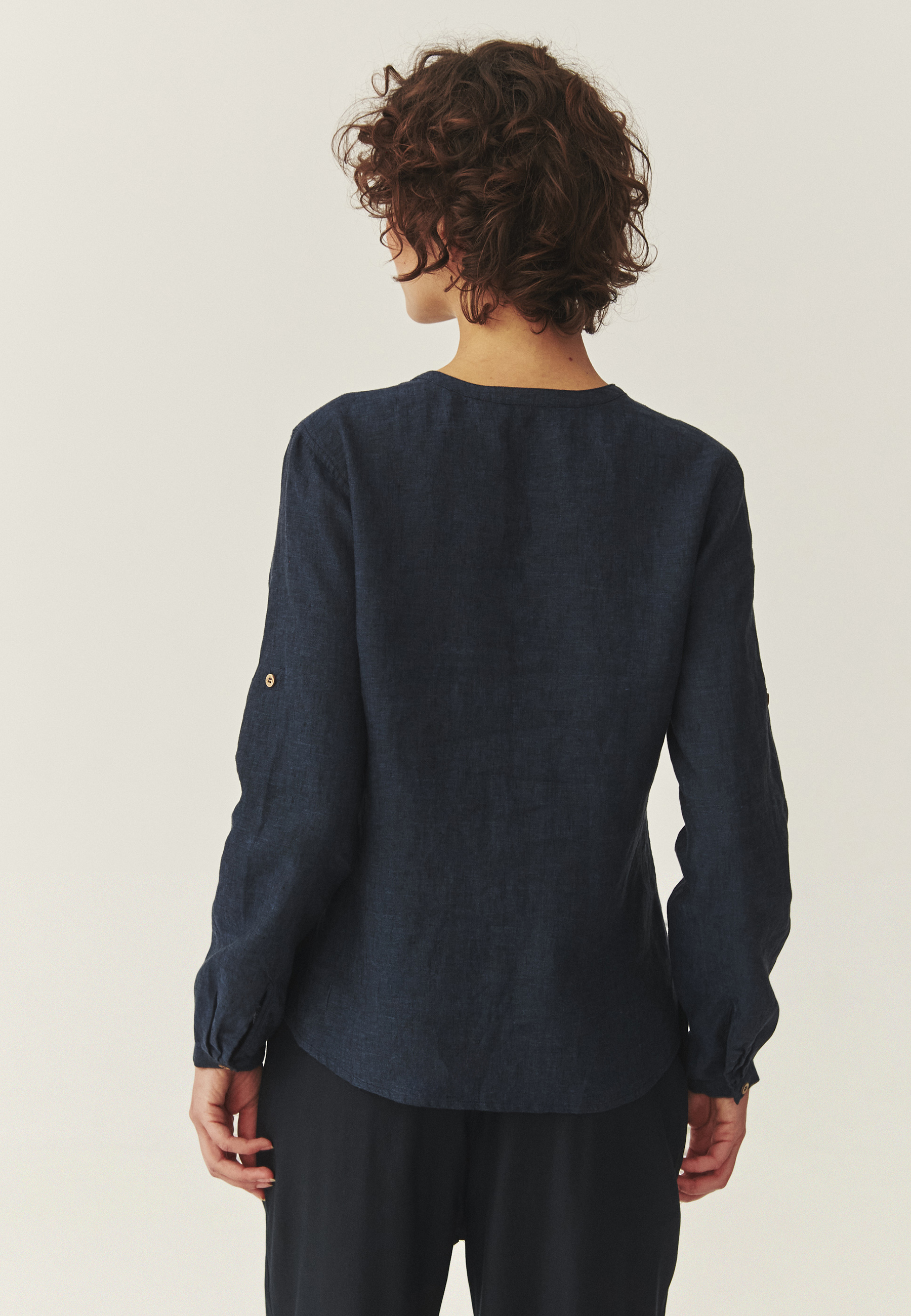 CĂMAȘĂ DIN IN, CU BUZUNARE - JUSTYNA 1