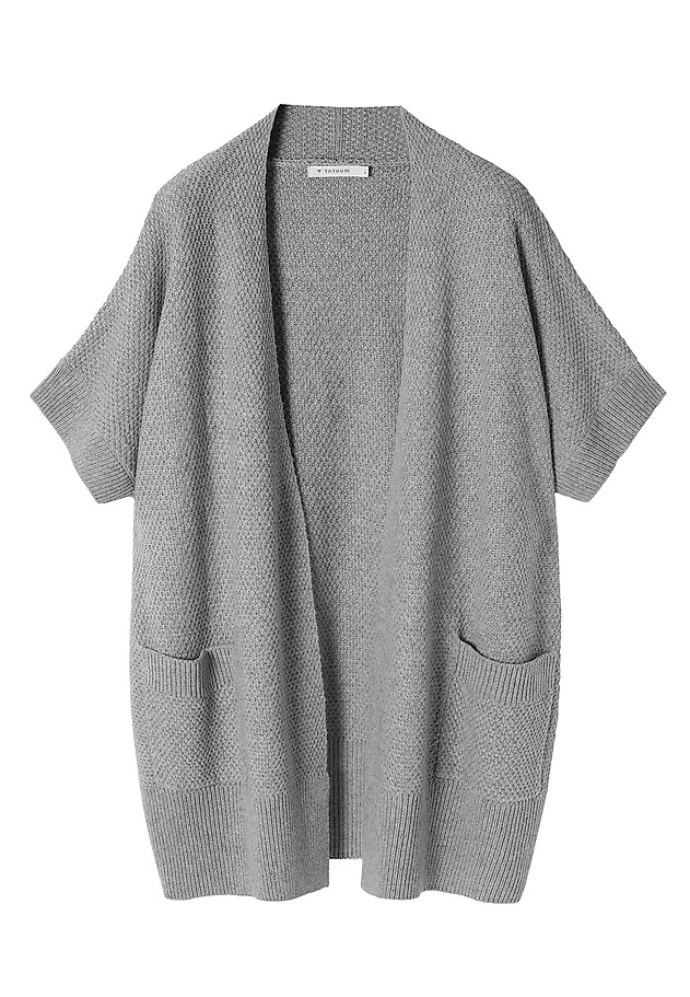 PULOVER DE DAMĂ LUNG, STRUCTURAL, TIP CARDIGAN - PULOVER PULOVER DE DAMĂ LUNG, STRUCTURAL, TIP CARDIGAN - PULOVER GRI 6