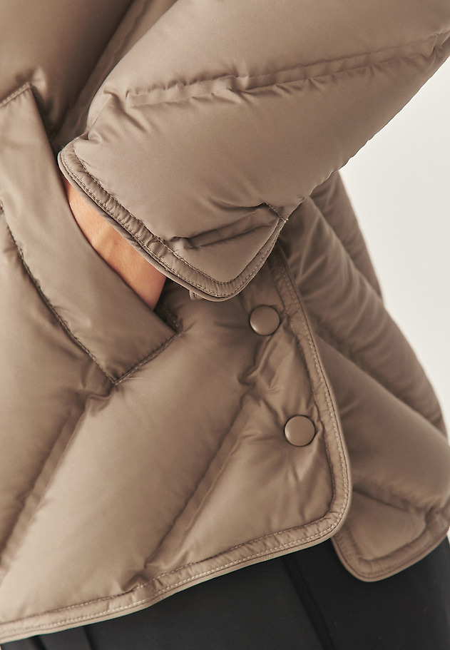 DOWN JACKET WITH STAND-UP COLLAR - MARANTINAKA DOWN JACKET WITH STAND-UP COLLAR - MARANTINAKA BEIGE 5