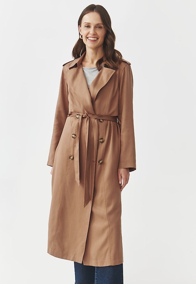 CASUAL TRENCH WITH BELT — NATIS CASUAL TRENCH WITH BELT — NATIS BEŻOWY 8