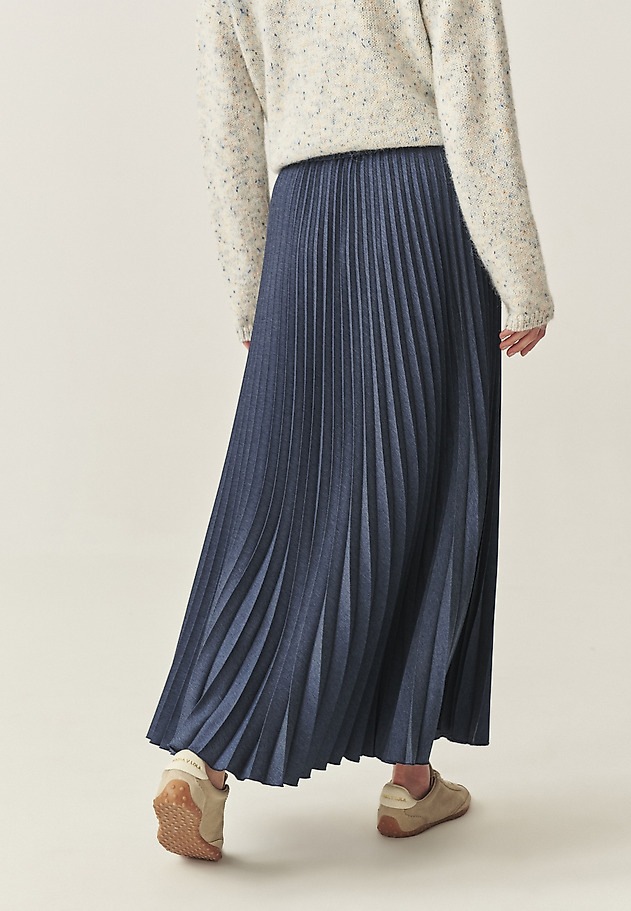 PLEATED MIDI SKIRT - SEMINA 1 PLEATED MIDI SKIRT - SEMINA 1 BLUE 3