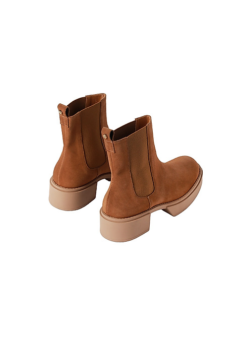 BOTINE DE DAMĂ, DIN PIELE ÎNTOARSĂ — KESJA 1 BEJ 2