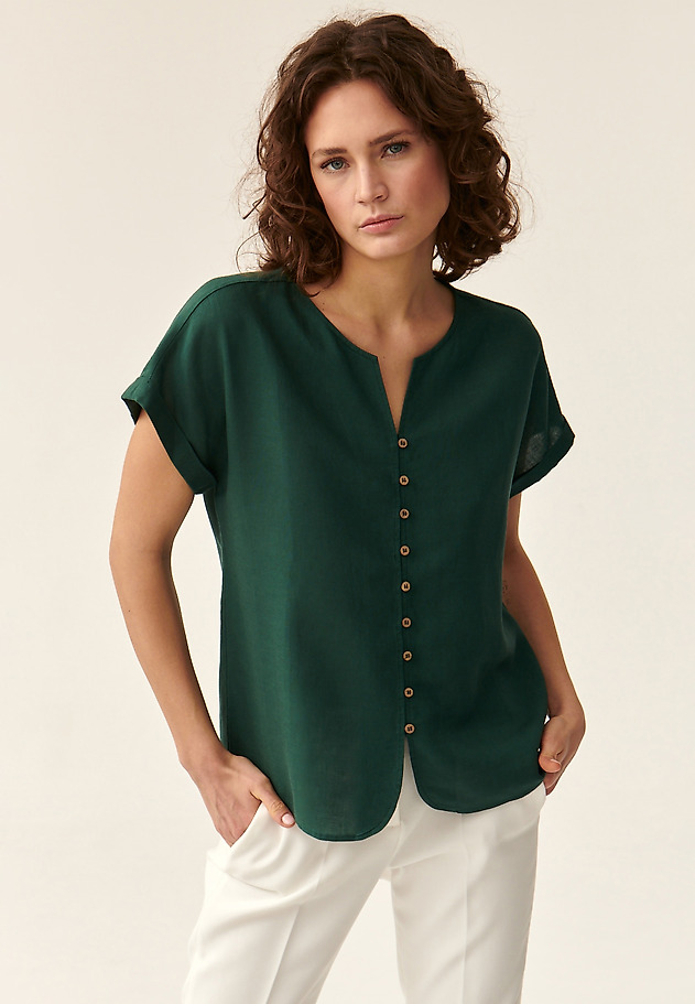 LADIES' BUTTONED-DOWN BLOUSE SAMANTO LADIES' BUTTONED-DOWN BLOUSE SAMANTO GREEN 3
