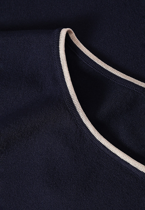 LADIES’ DRESS WITH A SHORT KIMONO SLEEVES - ESTINA NAVY BLUE 2