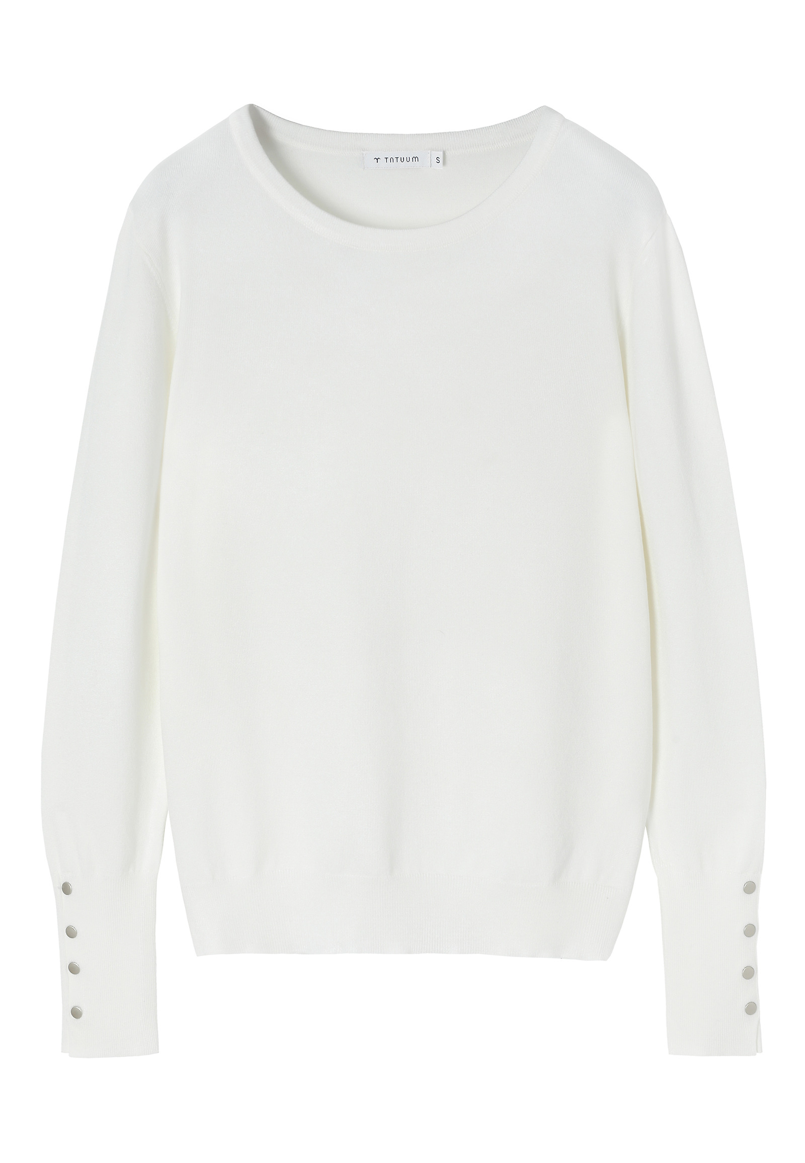 CLASSIC JUMPER WITH CERTIFIED VISCOSE - NICA CLASSIC JUMPER WITH CERTIFIED VISCOSE - NICA ECRU 114005