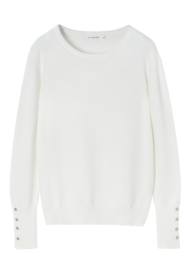 CLASSIC JUMPER WITH CERTIFIED VISCOSE - NICA CLASSIC JUMPER WITH CERTIFIED VISCOSE - NICA ECRU 5