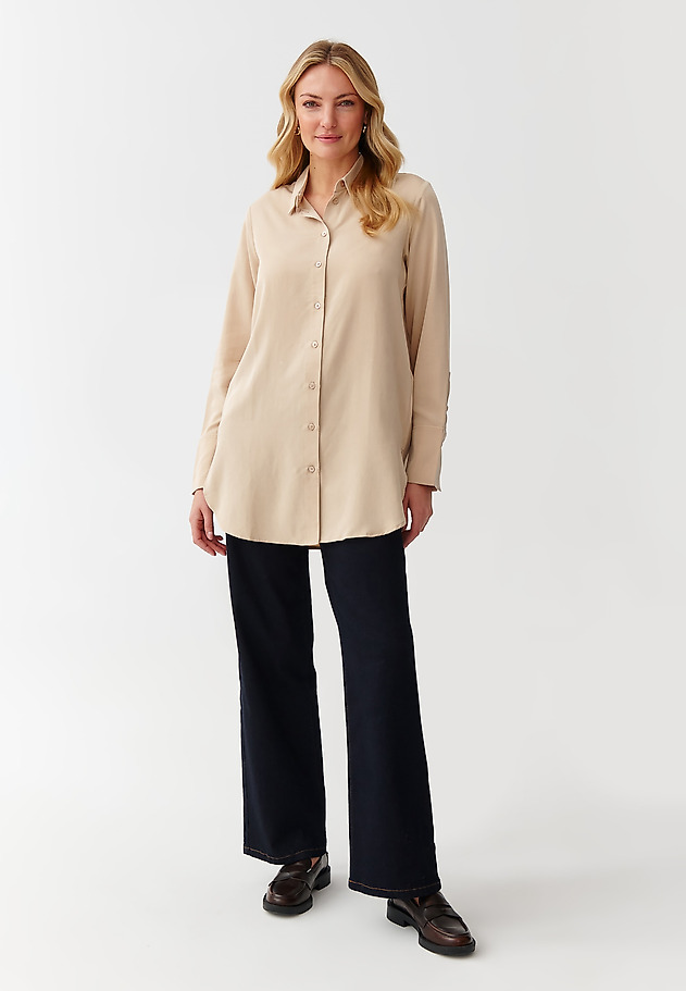 LONG LADIES’ SHIRT - MALIBU 5 LONG LADIES’ SHIRT - MALIBU 5 BEŻOWY 2