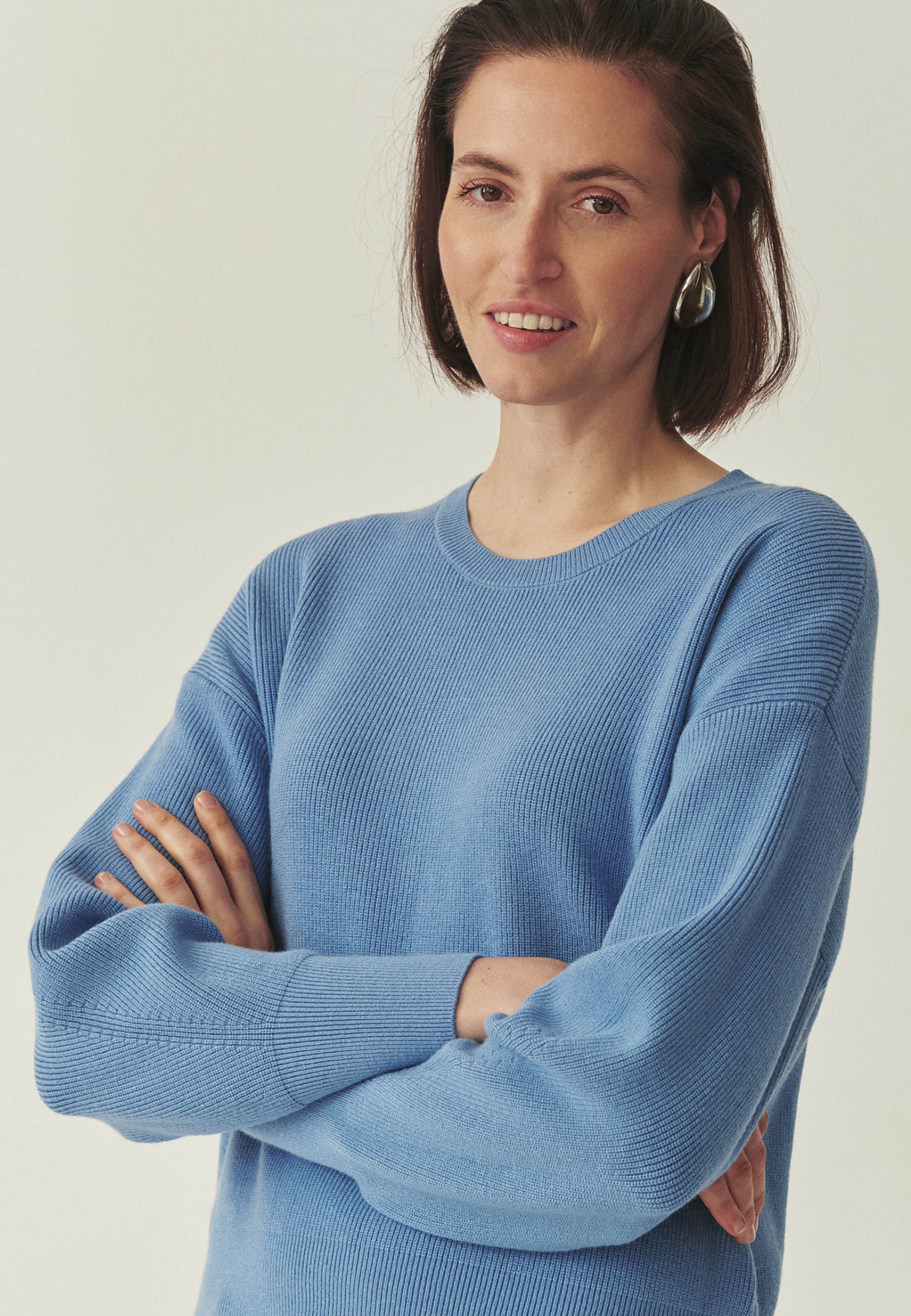 CASUAL JUMPER WITH LENZING™ ECOVERO™ VISCOSE - SHUE BLUE 2