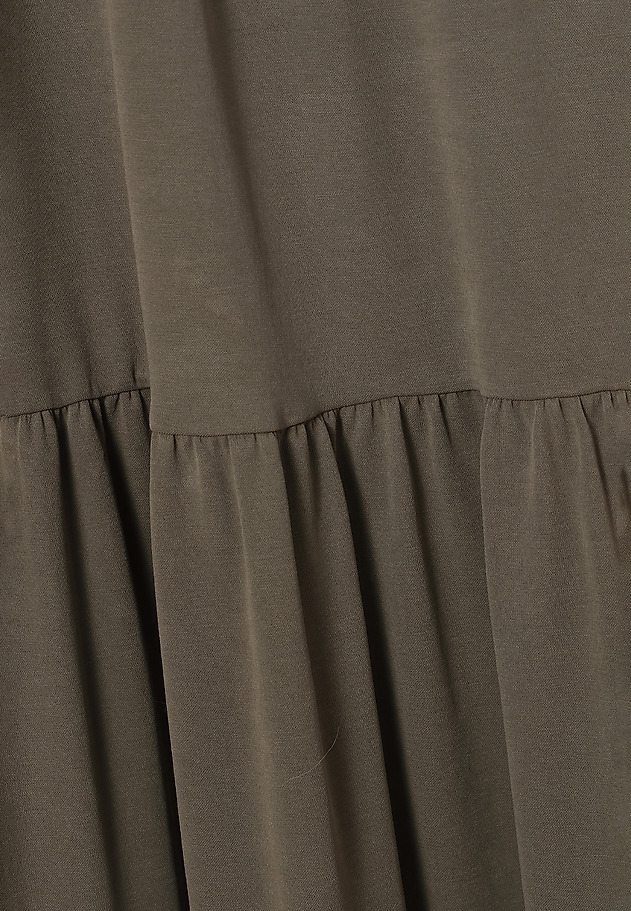 LADIES' MAXI DRESS WITH FRILLS ENWI LADIES' MAXI DRESS WITH FRILLS ENWI KHAKI 8