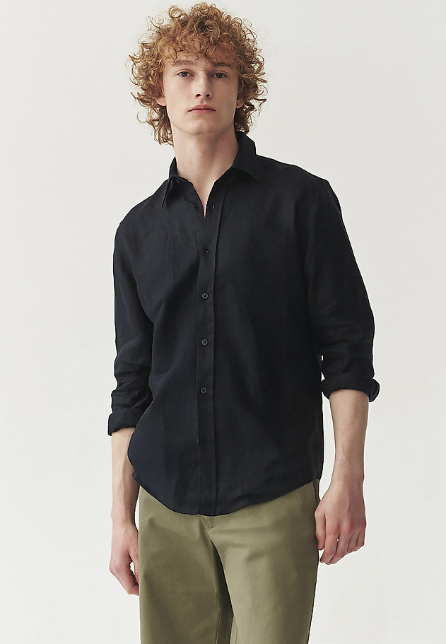 FÉRFI LINEN ING - MARCO SLIM FÉRFI LINEN ING - MARCO SLIM SÖTÉTKÉK 2