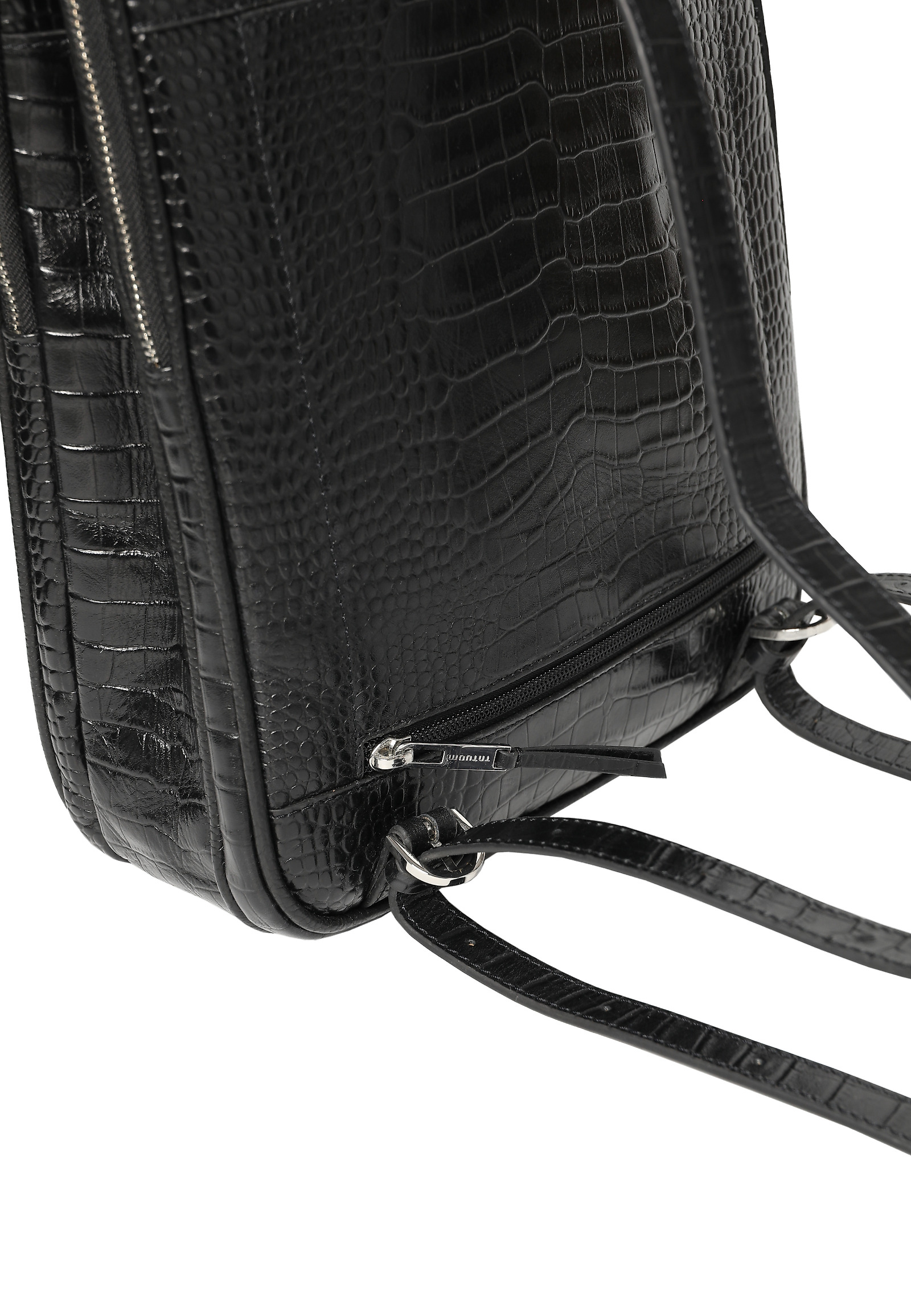 LEATHER BACKPACK WITH ANIMAL MOTIF - COBRA LEATHER BACKPACK WITH ANIMAL MOTIF - COBRA BLACK 115052