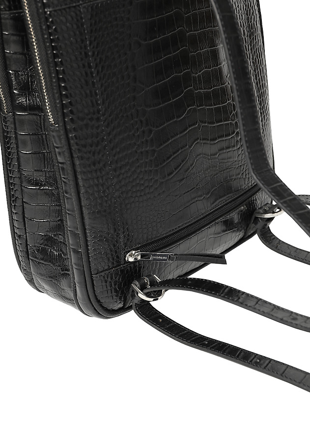 LEATHER BACKPACK WITH ANIMAL MOTIF - COBRA LEATHER BACKPACK WITH ANIMAL MOTIF - COBRA BLACK 4