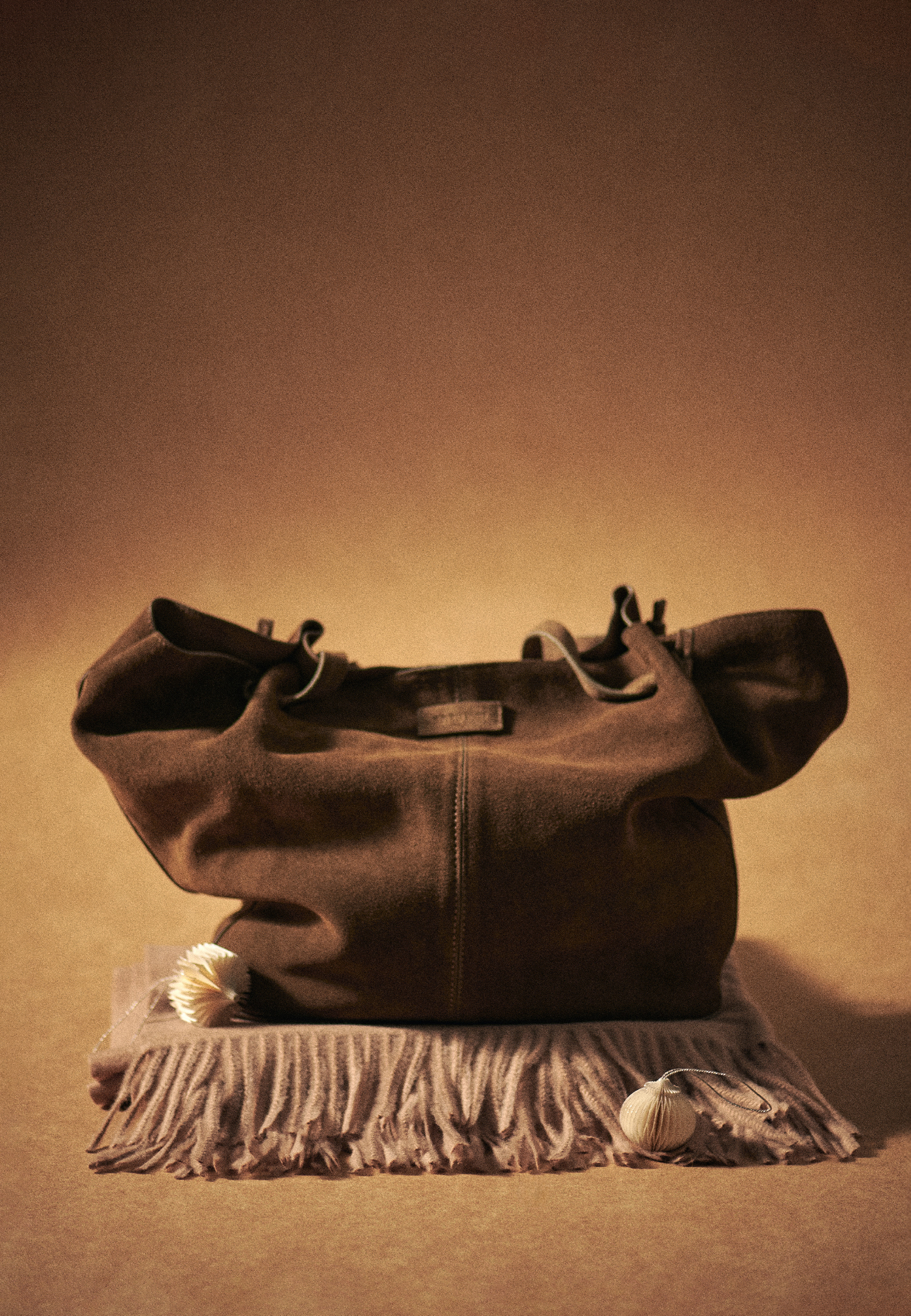 SEMIŠOVÁ TAŠKA S KOZMETICKOU TAŠTIČKOU - ORIA KHAKI 2