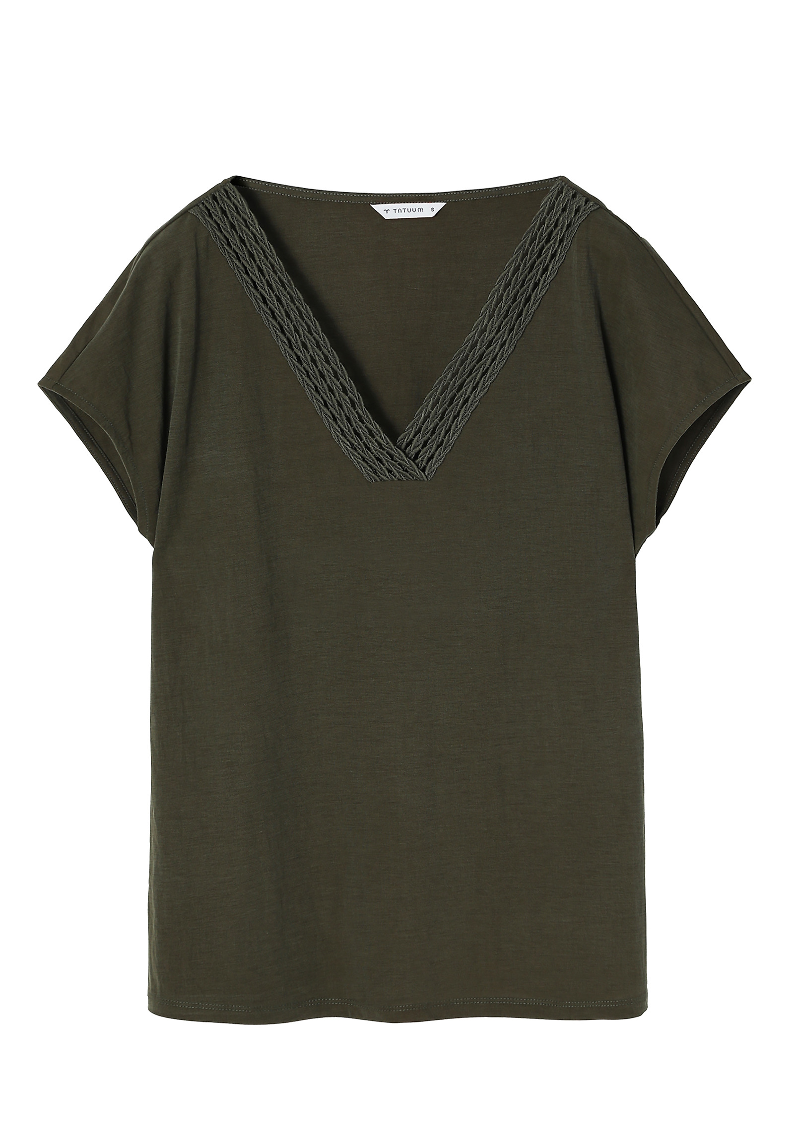 LADIES’ BLOUSE WITH V-SHAPED NECKLINE - KALSA LADIES’ BLOUSE WITH V-SHAPED NECKLINE - KALSA KHAKI 96737