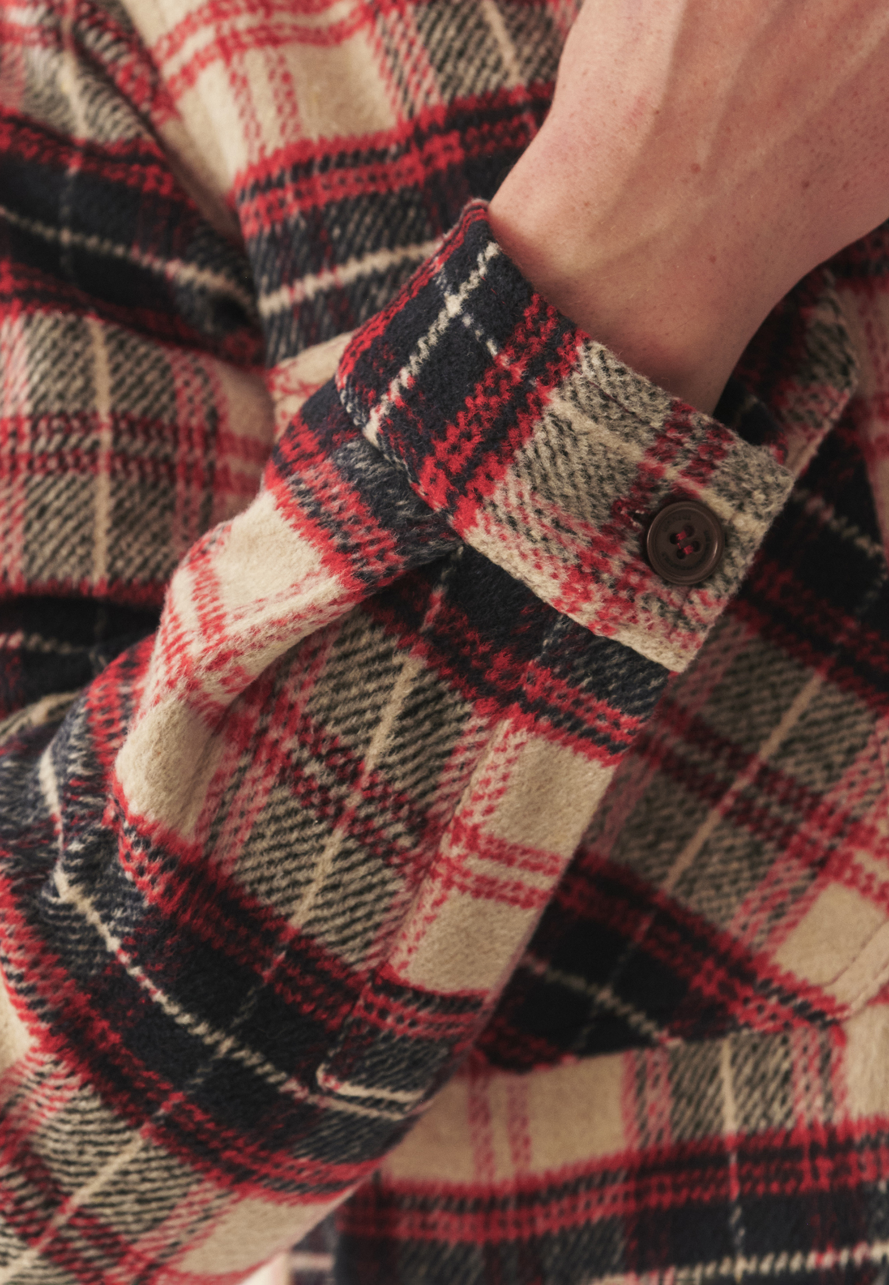 TKANINOWA KURTKA MĘSKA W KRATĘ SHACK CZERWONY 2