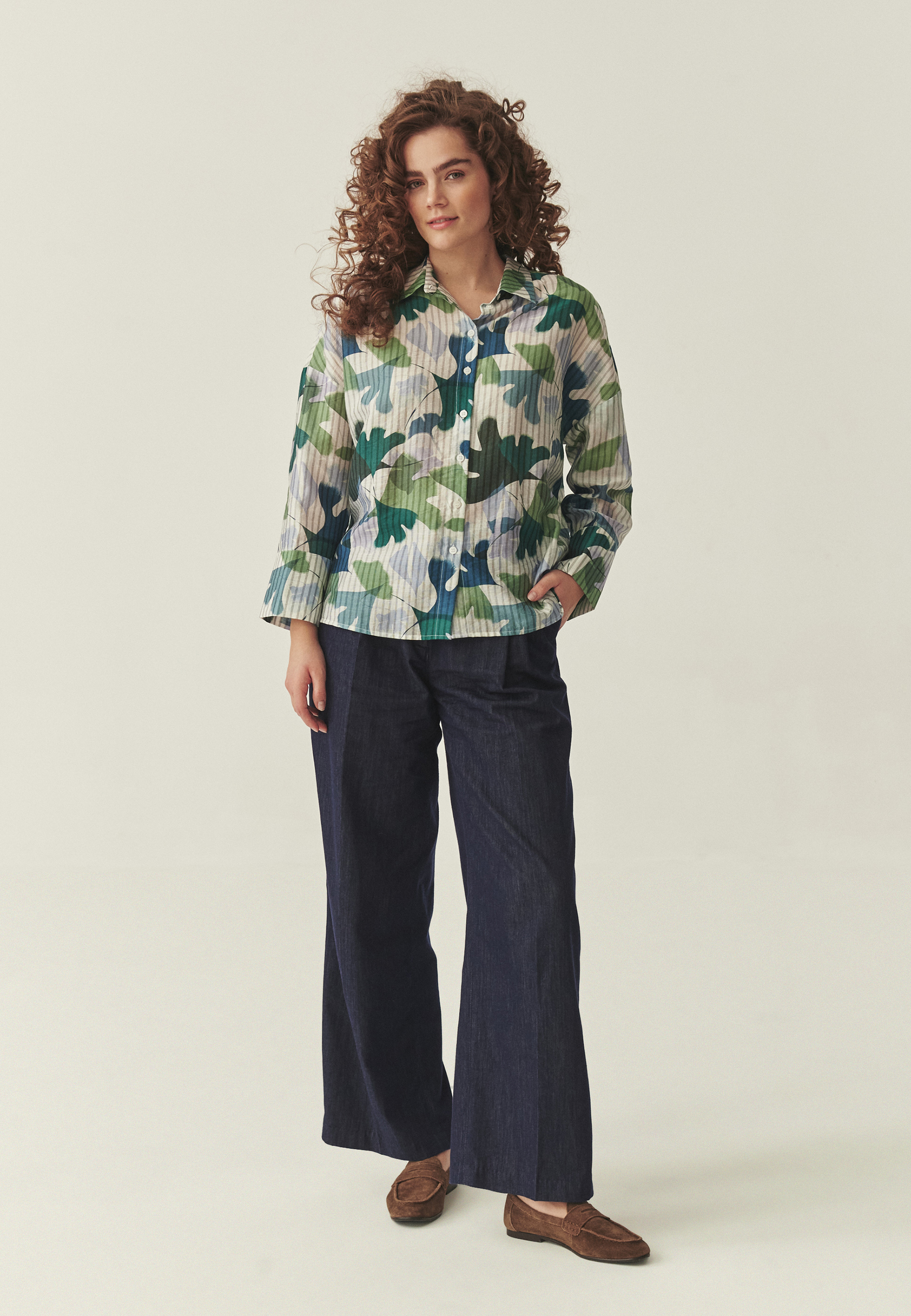 WZORZYSTA KOSZULA Z LYOCELLEM - RAYO MULTIKOLOR 2