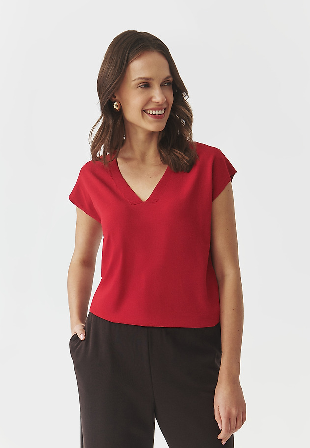 BLÚZKA Z VISKÓZOVEJ PRIADZE – ITO 1 BLÚZKA Z VISKÓZOVEJ PRIADZE – ITO 1 ČERVENÁ 1