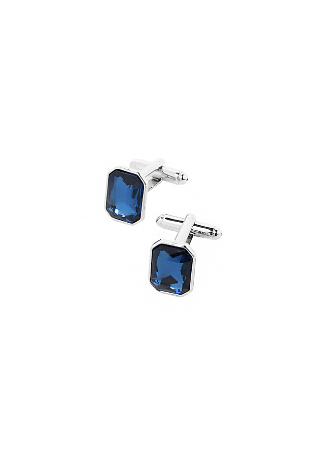 ELEGANT SHIRT CLIPS WITH DECORATIVE GLASS - CLIFI ELEGANT SHIRT CLIPS WITH DECORATIVE GLASS - CLIFI NAVY BLUE 2