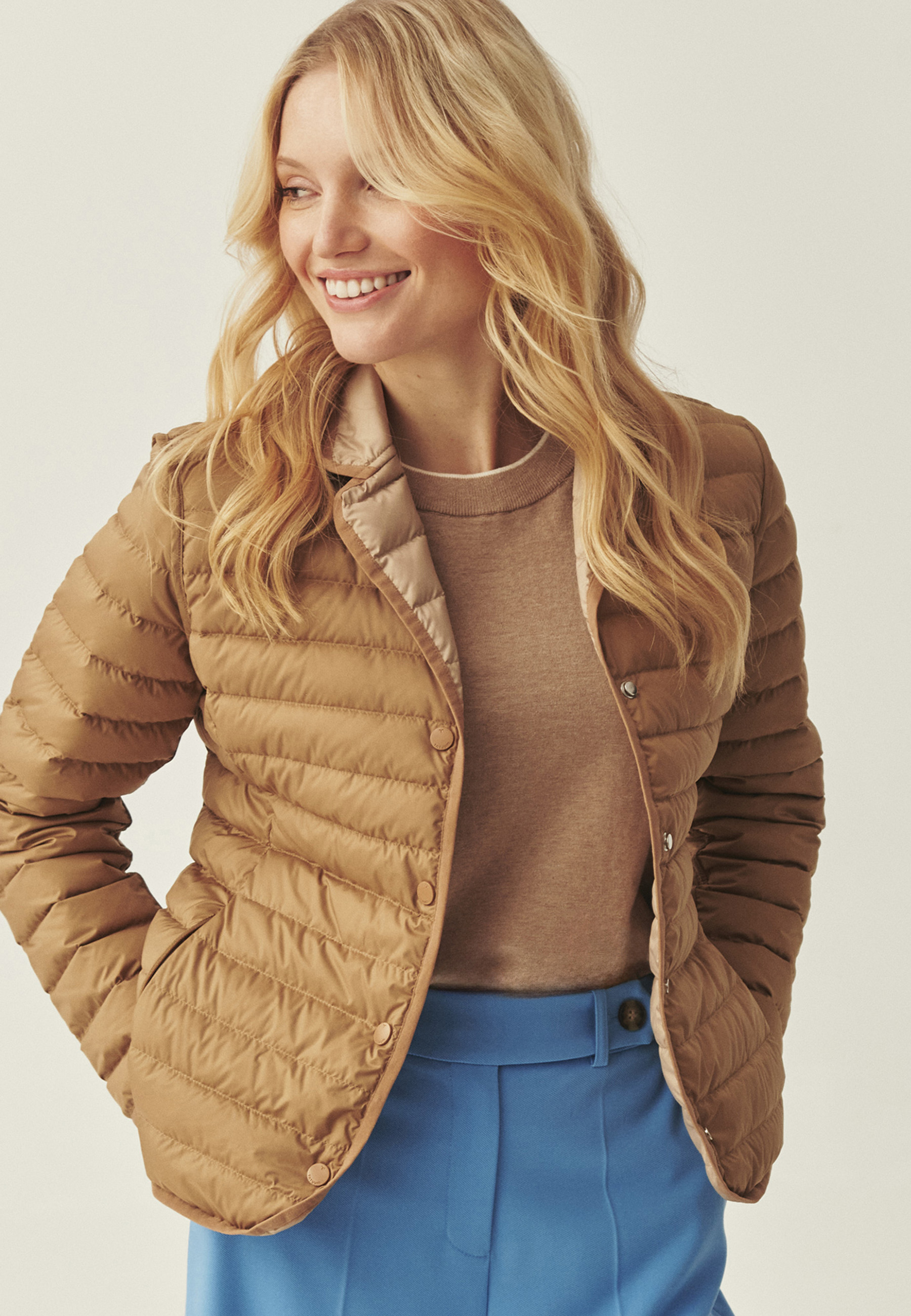 PUCHOWA KURTKA PRZEJŚCIOWA - KRISA BEŻOWY 2