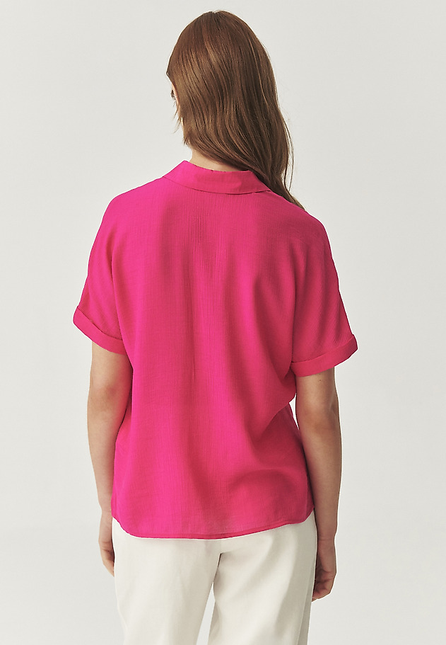 SHORT-SLEEVED WOVEN SHIRT - ZARIA SHORT-SLEEVED WOVEN SHIRT - ZARIA RÓŻOWY 3