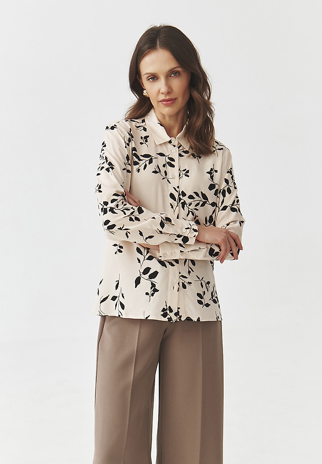 WISKOZOWA KOSZULA DAMSKA W ROŚLINNY WZÓR — BASIL WISKOZOWA KOSZULA DAMSKA W ROŚLINNY WZÓR — BASIL MULTIKOLOR 5