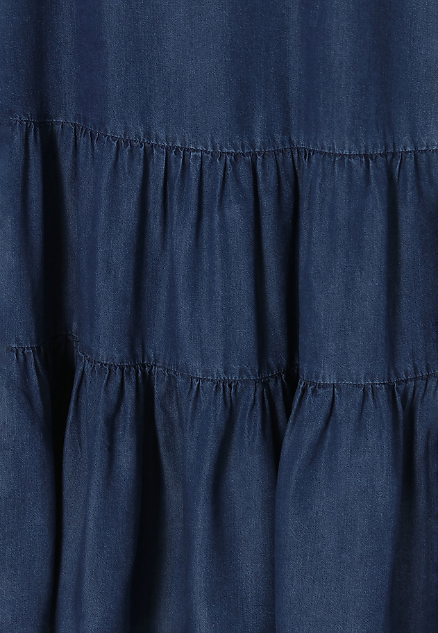 SUKIENKA DAMSKA Z FALBANAMI MONO SUKIENKA DAMSKA Z FALBANAMI MONO NIEBIESKI 7