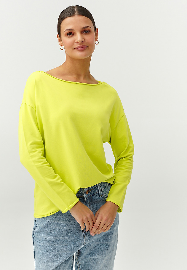 LADIES’ SWEATSHIRT WITH BOAT NECKLINE - MALI LADIES’ SWEATSHIRT WITH BOAT NECKLINE - MALI GREEN 3