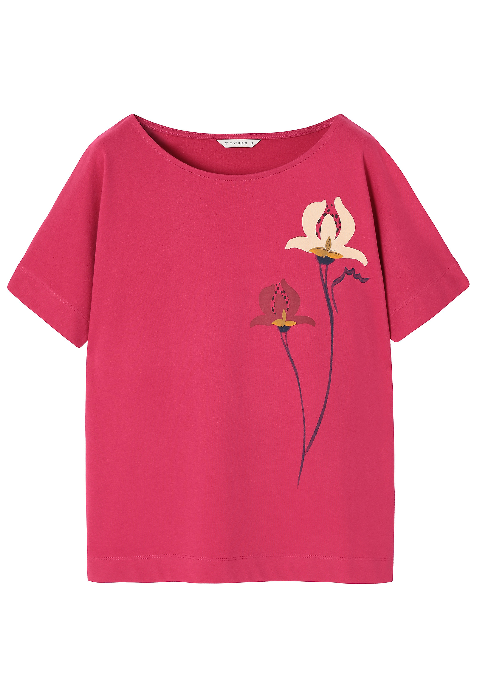 BAWEŁNIANY T-SHIRT Z NADRUKIEM - LALI BAWEŁNIANY T-SHIRT Z NADRUKIEM - LALI RÓŻOWY 112681