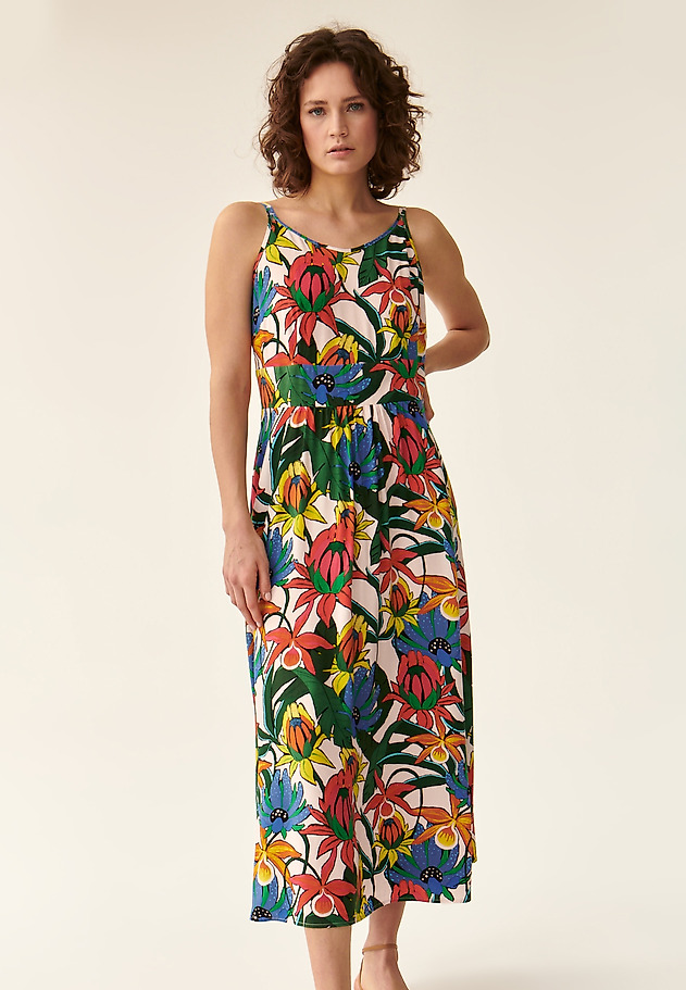LADIES' FLORAL DRESS WITH SHOULDER STRAPS PELA LADIES' FLORAL DRESS WITH SHOULDER STRAPS PELA MULTIKOLOR 3