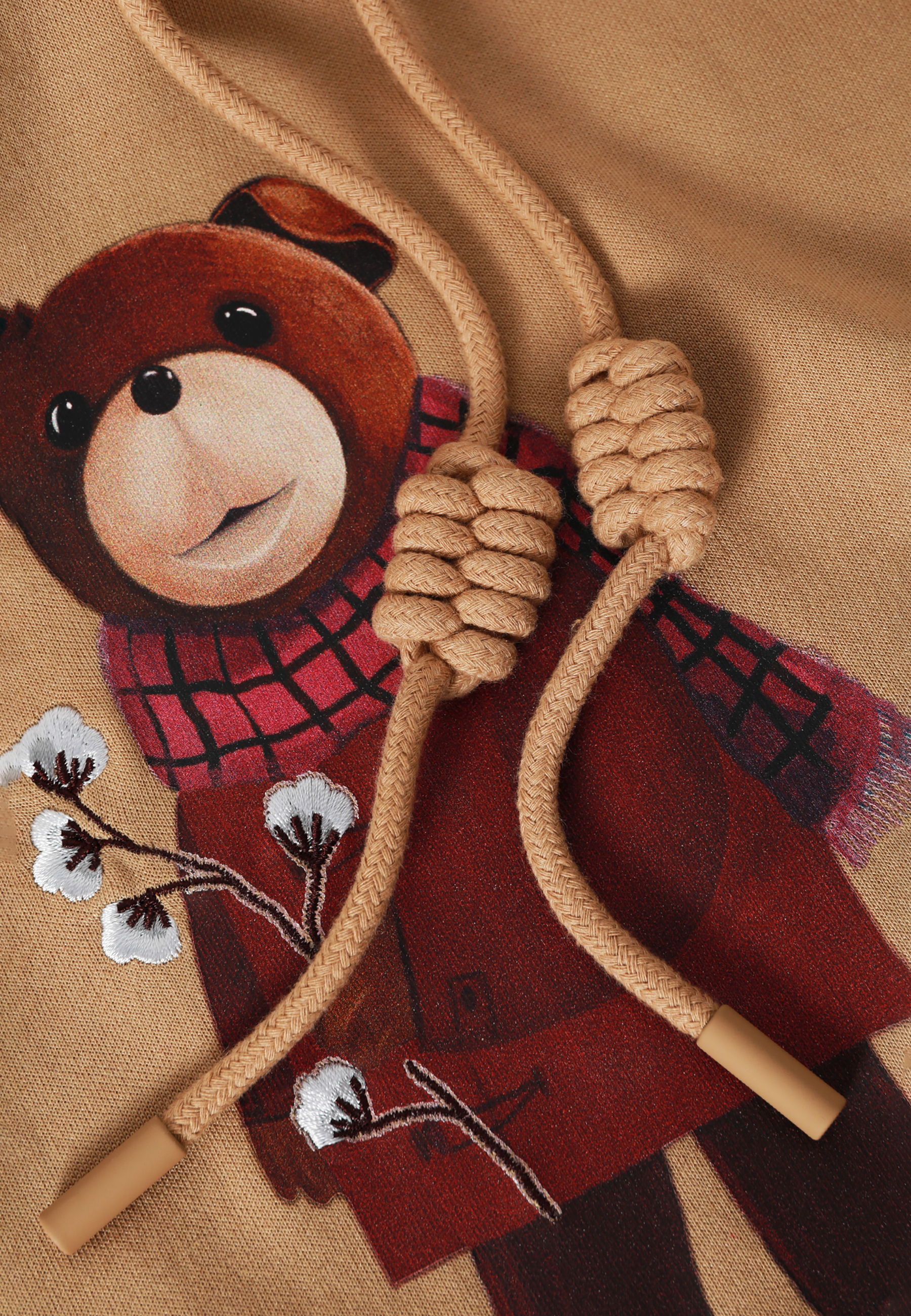 DZIANINOWA BLUZA DAMSKA Z MOTYWEM MISIA USZATKA — OLGA