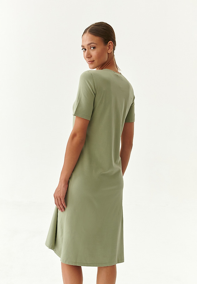 LADIES' DRAPED DRESS RIRI LADIES' DRAPED DRESS RIRI KHAKI 2