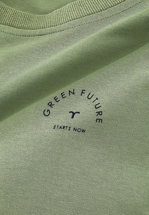 LADIES' KNITTED SWEATSHIRT WITH A ROUND NECKLINE - YOLANDA GREEN 2