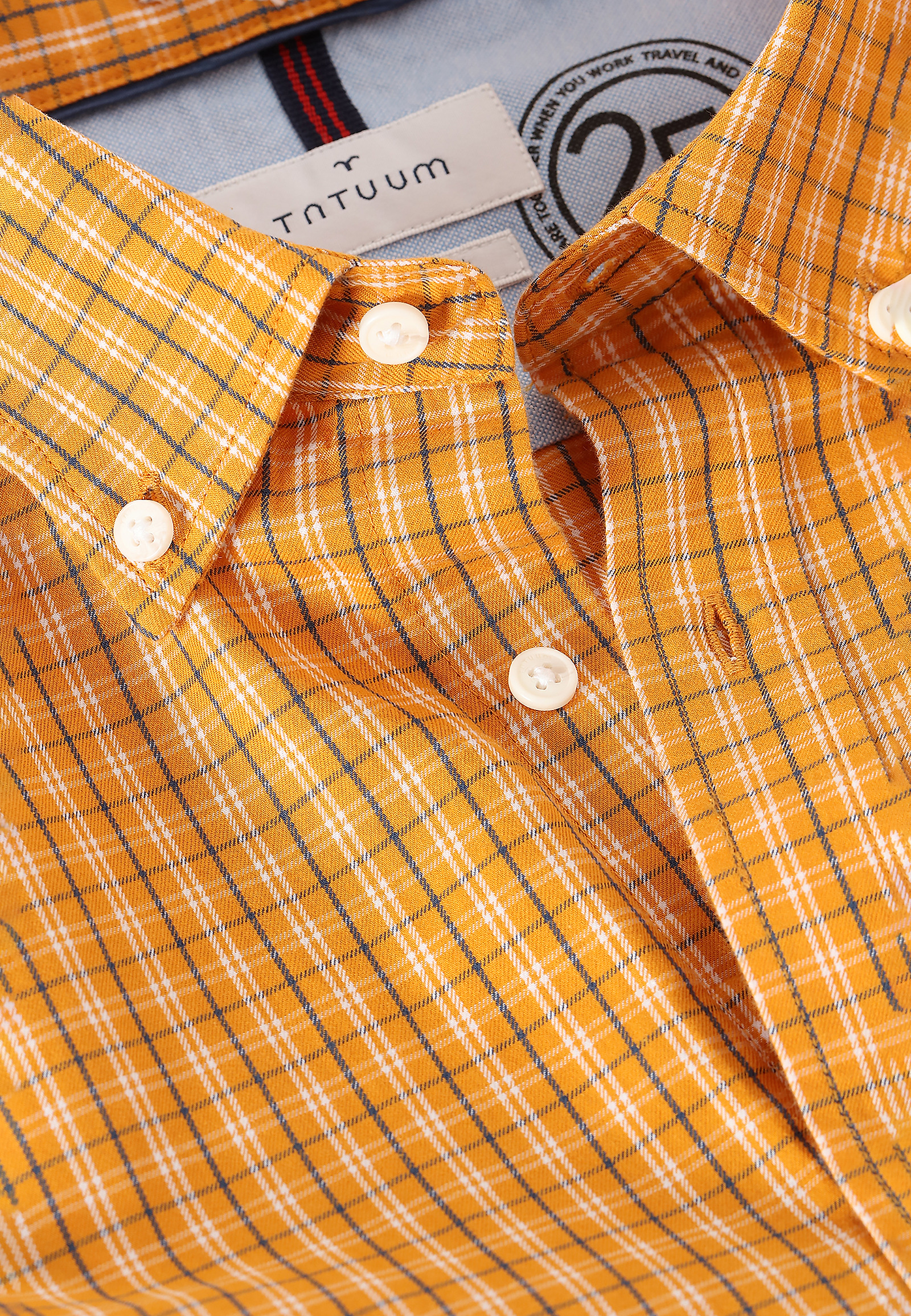 MEN'S CHECKERED SHIRT CHARLES 1 CLASSIC MEN'S CHECKERED SHIRT CHARLES 1 CLASSIC YELLOW 76405