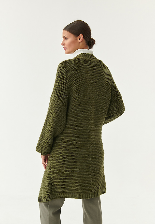 CARDIGAN DE DAMĂ, CU ÎMPLETITURĂ KLOE CARDIGAN DE DAMĂ, CU ÎMPLETITURĂ KLOE KAKI 2
