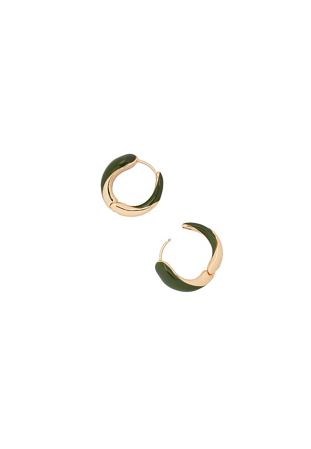ROUND EARRINGS -BERA ROUND EARRINGS -BERA KHAKI 3